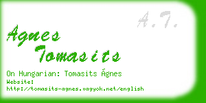 agnes tomasits business card